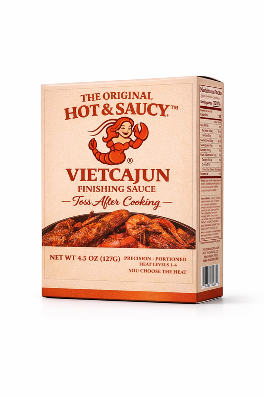 Hot and Saucy VietCajun Finishing Sauce Mix -5 Heat Levels in One Box 🔥